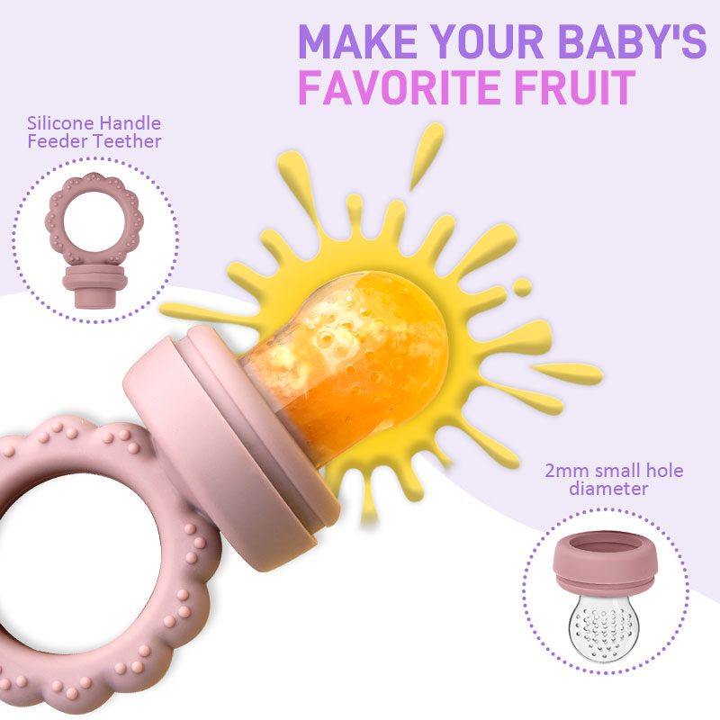 Baby Led Weaning Set - ベビーフルーツフィーダーとミニフリーザーバイトトレイセット、母乳アイスキャンディー型、BPAフリー、ベビー主導の離乳に安全、適切な用途に
