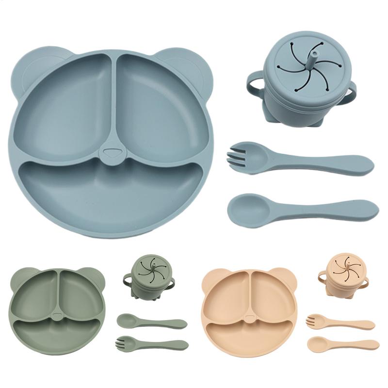 Baby Led Weaning Set - 幼児用食器 4 個シリコン幼児シッピーカップとプレート LED 離乳幼児用食器 吸盤ベース付き