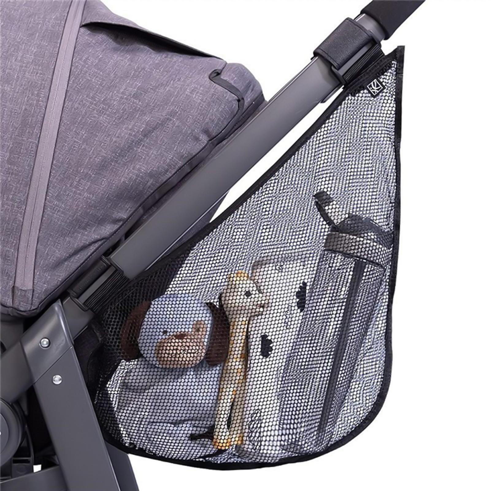 Diaper Bag Backpack - 調節可能なストラップ付きユニバーサル滑り止めベビーカー用サイドカーゴネット、旅行、ウォーキング、キャンプ、ピクニック、お菓子、おもちゃ、おむつ、哺乳瓶用