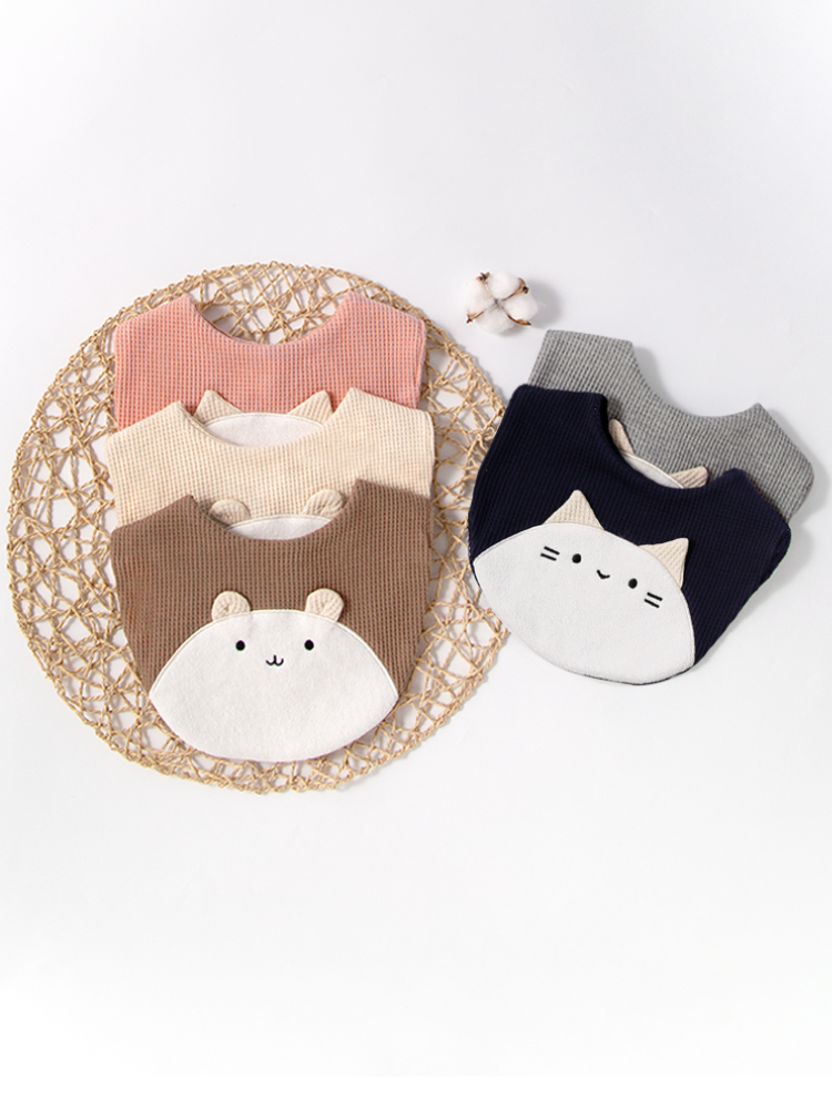 Baby Products Dropshipping - 2 個ベビーよだれかけ子猫テディベアベビーよだれかけ新生児マスク包帯給餌唾液タオル少年と少女子供アクセサリー