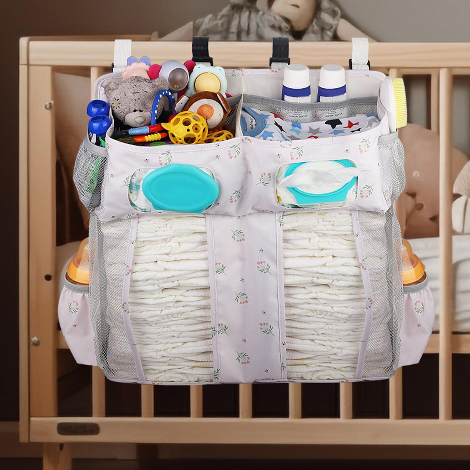 Diaper Bag Backpack - ぶら下げベビーベッド収納袋幼児必需品おむつおむつオーガナイザーミルクボトルワイプよだれかけベビーベッド保育園ポケットスタッカー