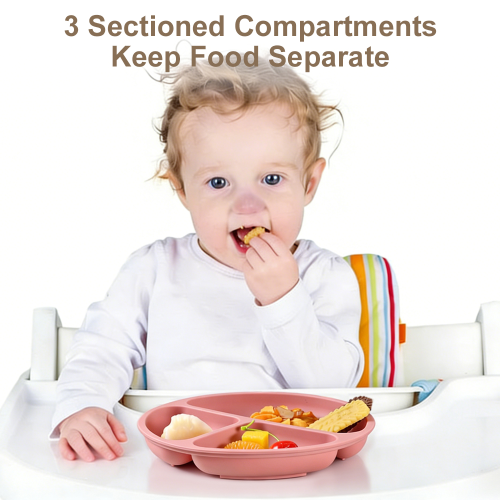 幼児用プレート1パック、分割式吸盤付きベビー用プレート、10 - Baby Led Weaning Set のレビューと価格