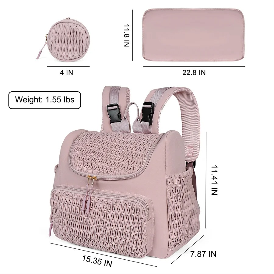 大容量マタニティおむつバッグバックパックニット柄ベビーおむつ - Diaper Bag Backpack のレビューと価格