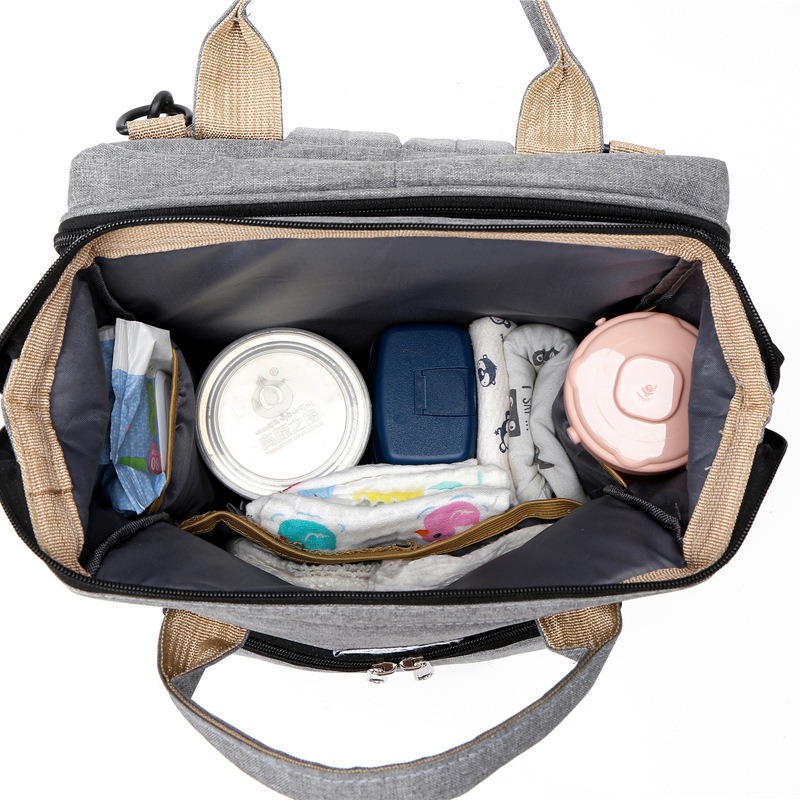 おしゃれな折りたたみ式ベビーベッド付きマザーズバッグ 大容量 - Diaper Bag Backpack のレビューと価格