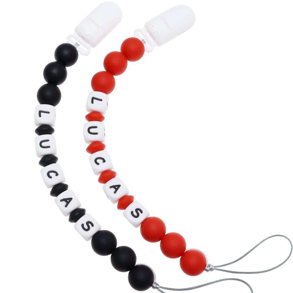 2 個ベビーおしゃぶりホルダーパーソナライズされた名前カスタ - Baby Products Gift のレビューと価格