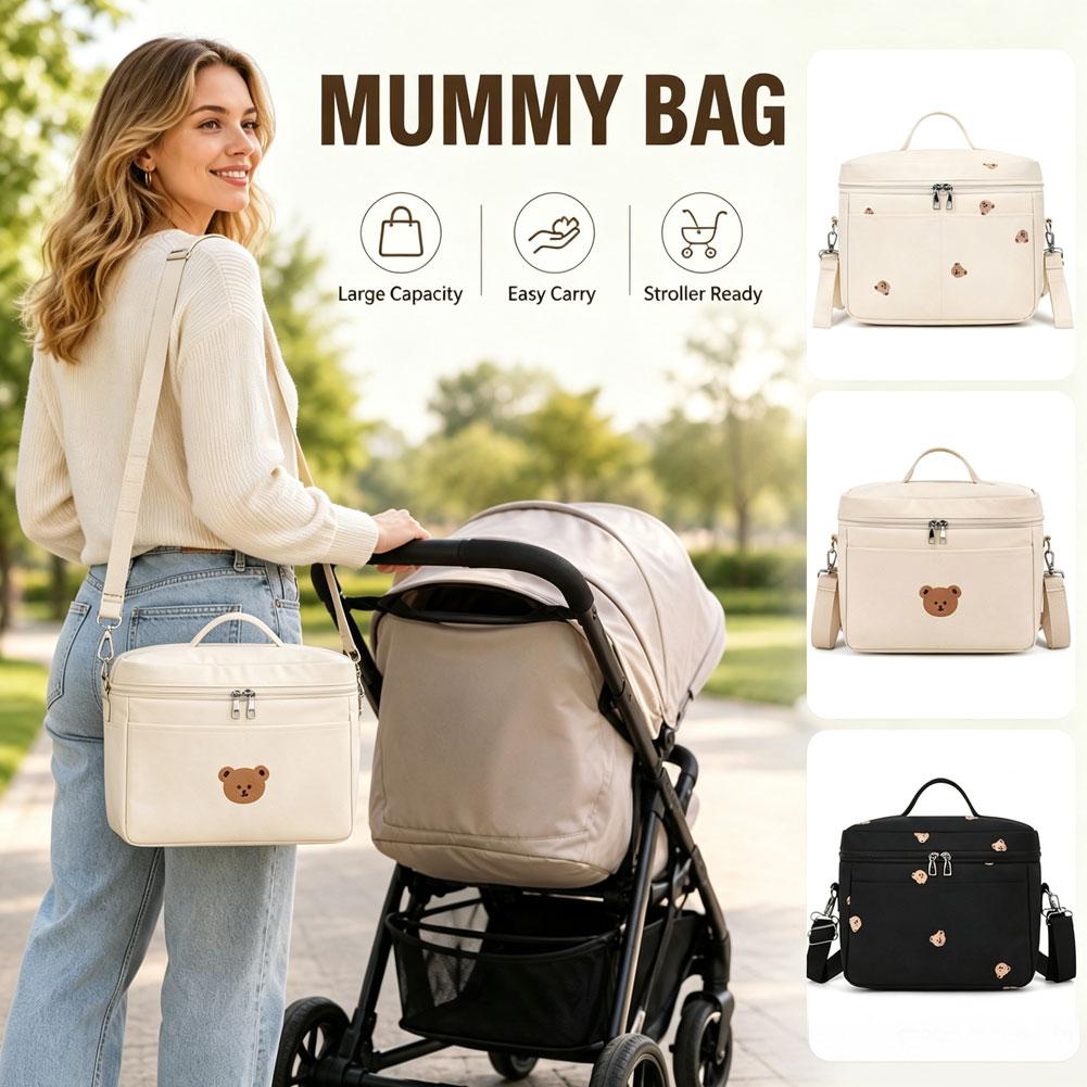 かわいいクマ柄ボトルクーラーバッグ 保温・断熱機能付き ベビ - Diaper Bag Backpack のレビューと価格