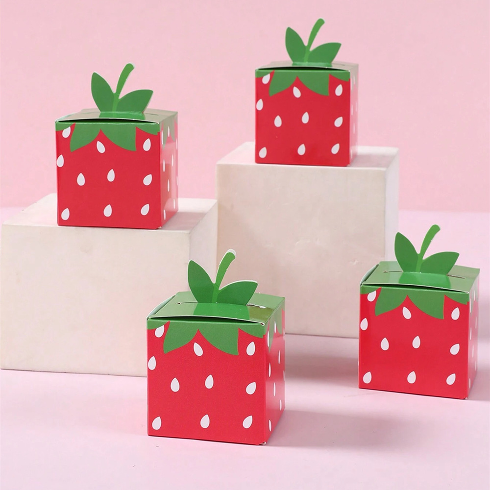 10 個甘いフルーツイチゴテーマ紙クッキーキャンディボックス - Baby Products Pack のレビューと価格