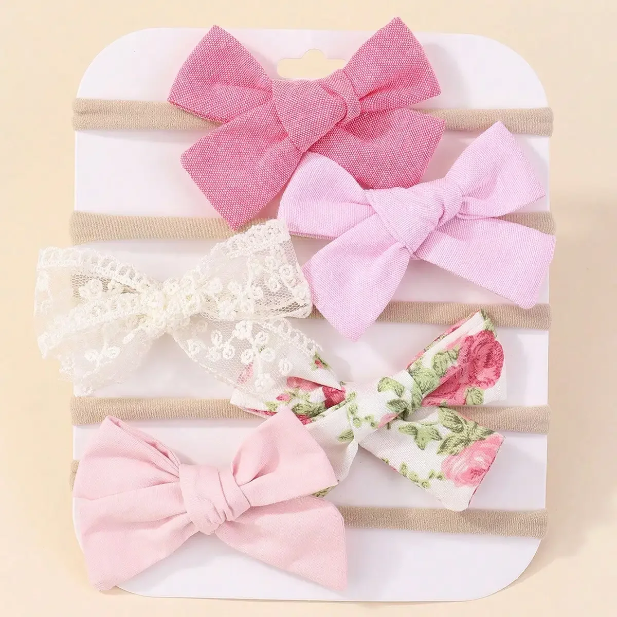 5 ピース/セットベビー弾性ヘッドバンド新生児フラワーレース - Baby Products Gift のレビューと価格
