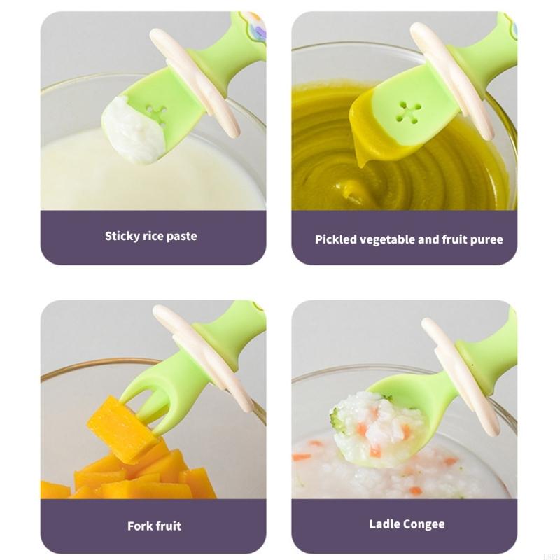 2 個/3 個ベビースプーンフォーク給餌セットシリコン最初の - Baby Led Weaning Set のレビューと価格