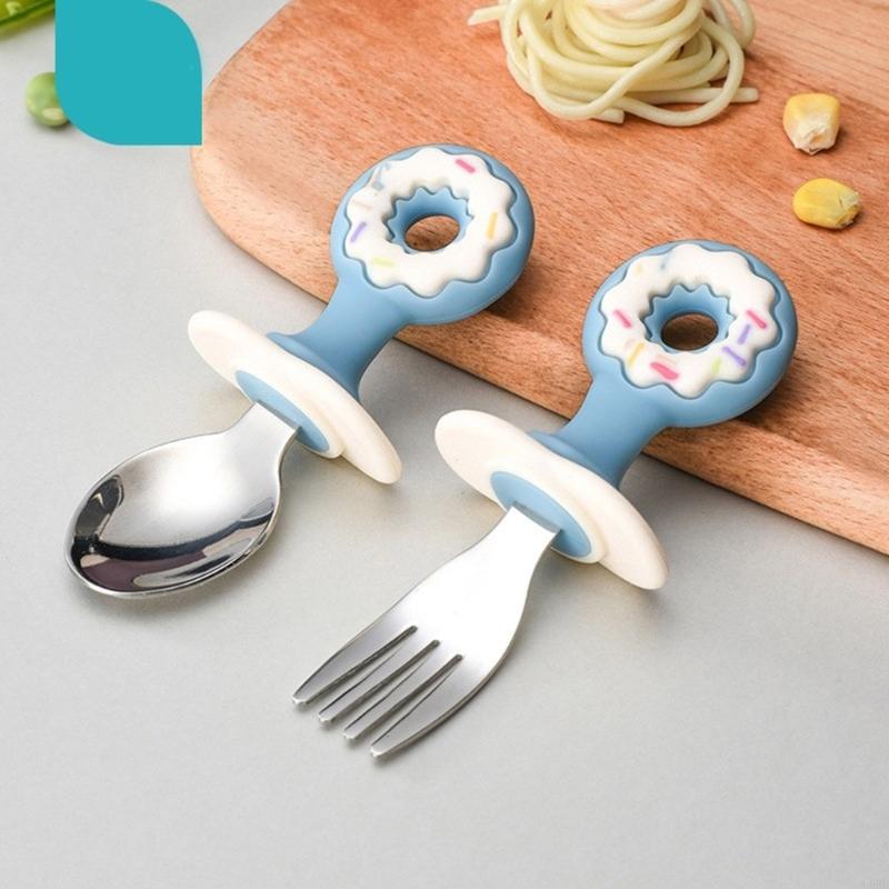2 個/3 個ベビースプーンフォーク給餌セットシリコン最初の - Baby Led Weaning Set のレビューと価格