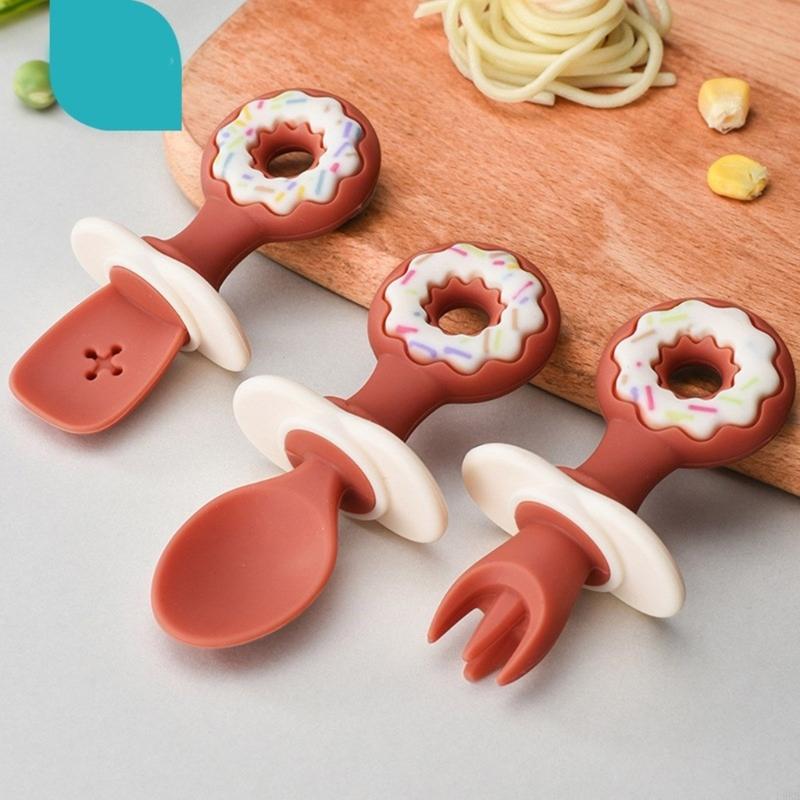 2 個/3 個ベビースプーンフォーク給餌セットシリコン最初の - Baby Led Weaning Set のレビューと価格