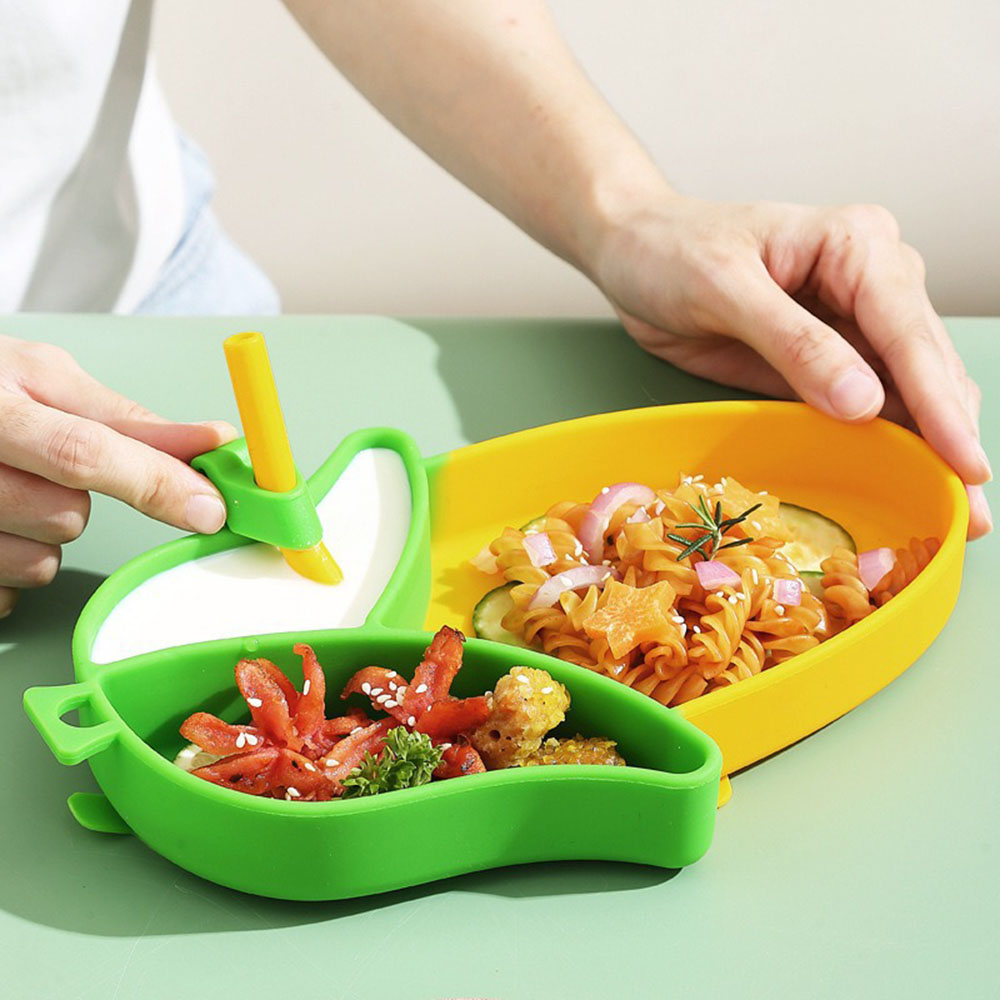新品のかわいい漫画柄シリコン吸盤プレートセット、フォークとス - Baby Led Weaning Set のレビューと価格