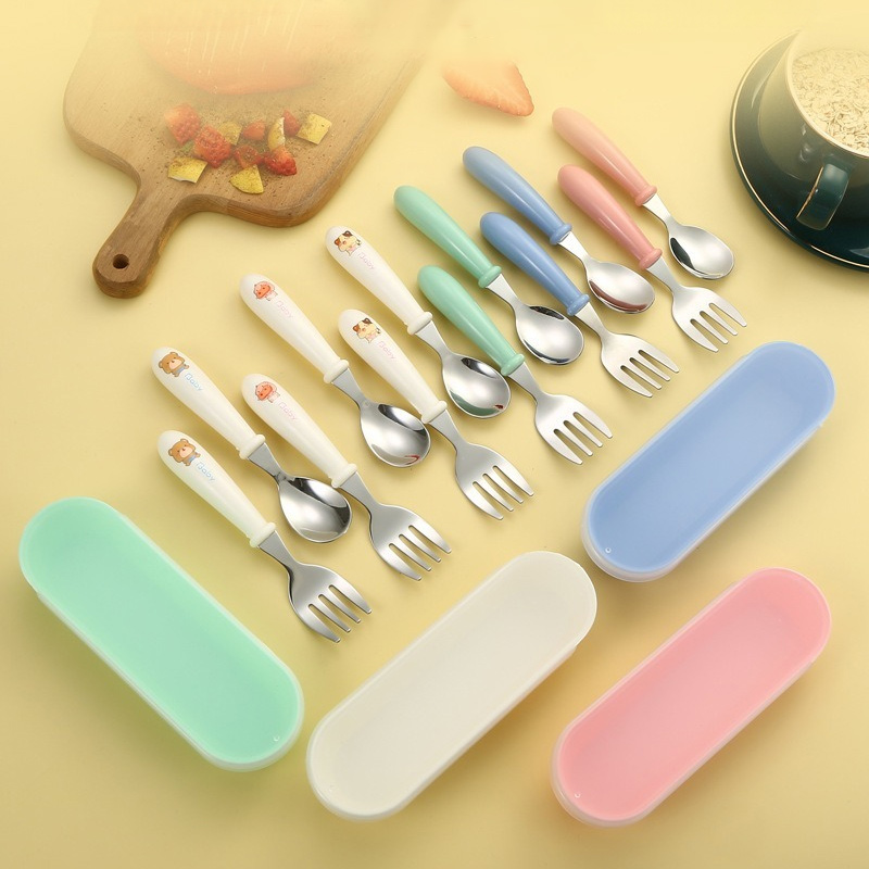 304ステンレス製子供用食器セット、幼児向け人間工学に基づい - Baby Led Weaning Set のレビューと価格