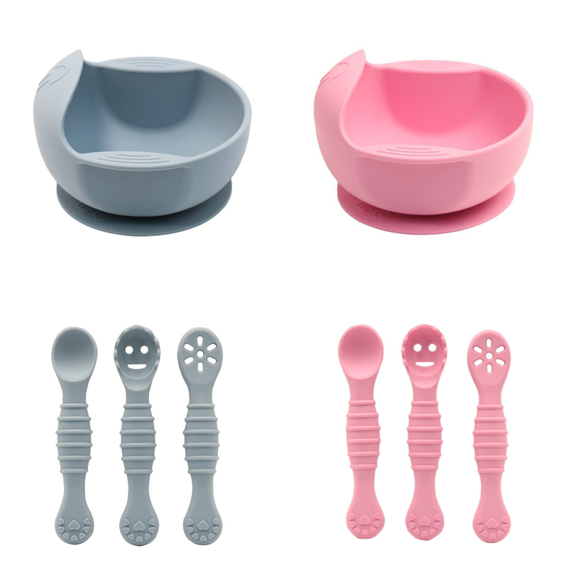 ベビー主導離乳食ボウル、シリコン吸盤付きプレートとスプーン、 - Baby Led Weaning Set のレビューと価格
